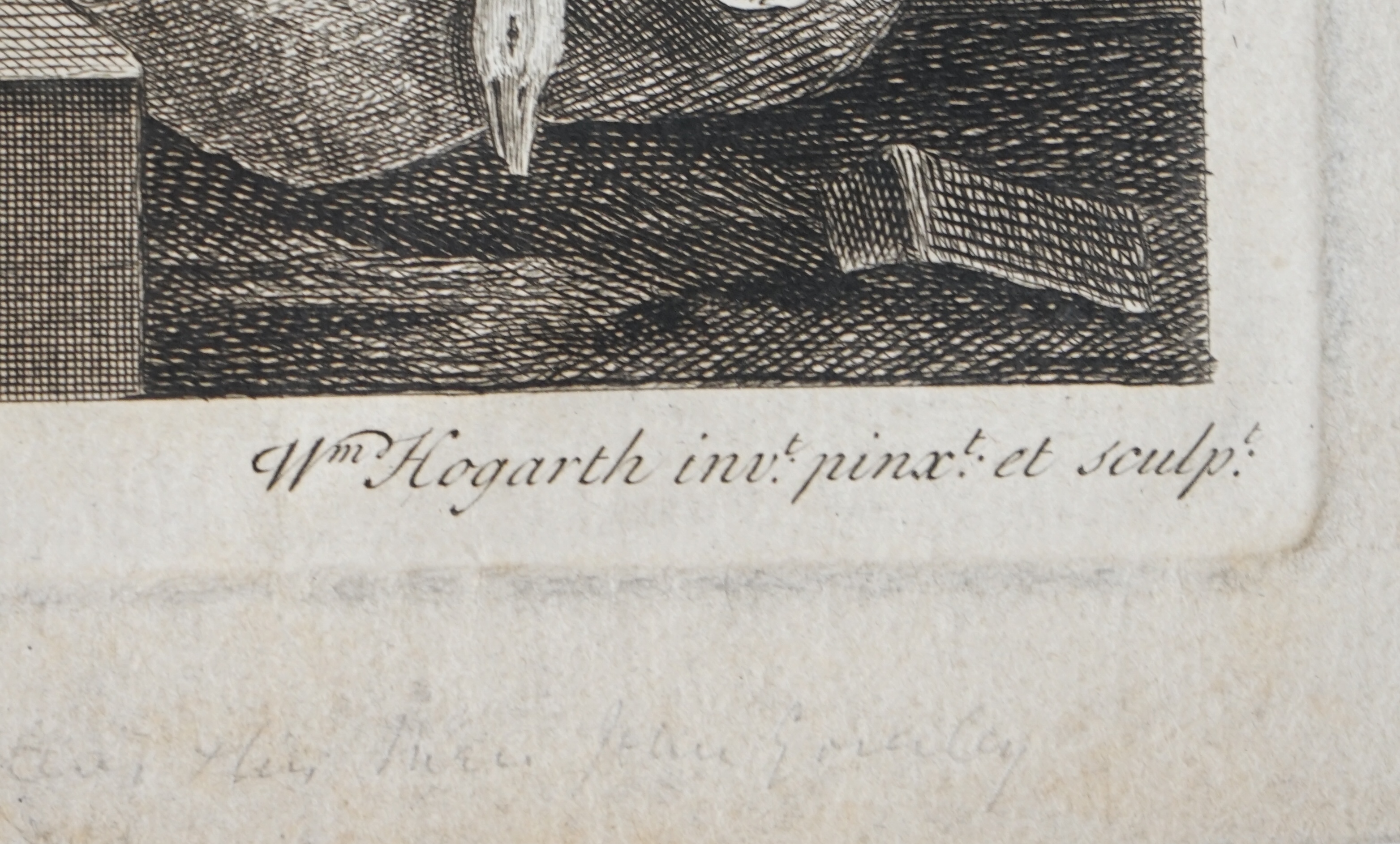 William Hogarth (English, 1697-1764), The Harlots Progress c.1775, Jane Hogarth edition, set of eight engravings, 30.5 x 58cm